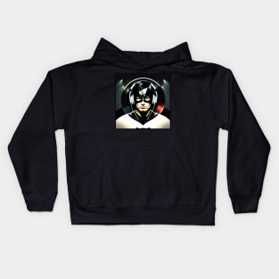 Unleash the Power: Superhero Soundscape Vinyl Record Artwork V Kids Hoodie